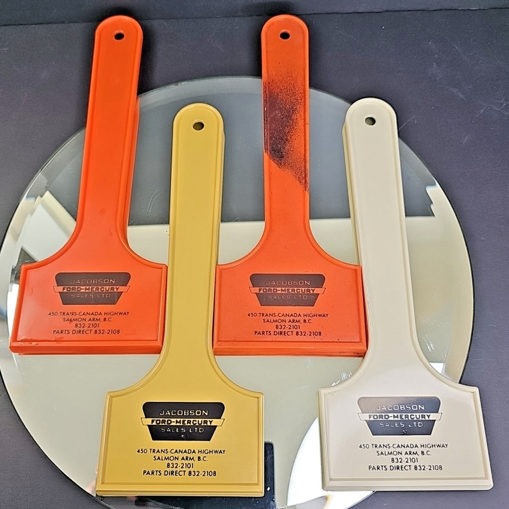 Ford Mercury Collectible Auto Window Scrapers Set Of 4 Vintage Jacobson Ford